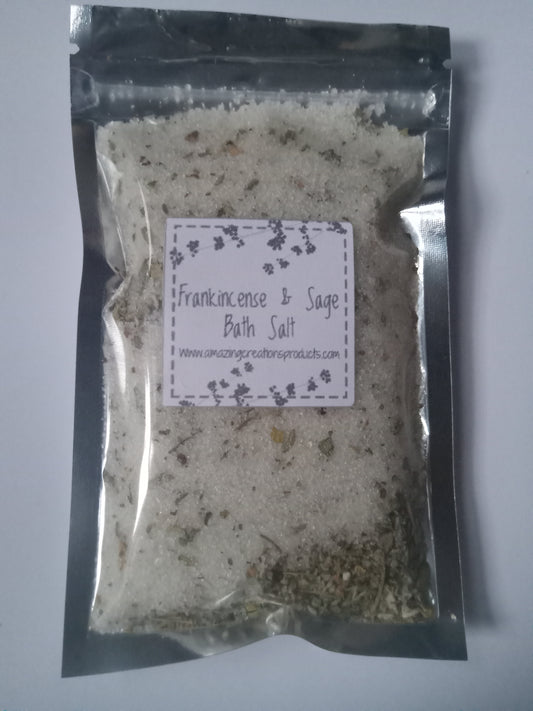  Frankincense & Sage Bath Salt -  available at Amazing Creations Products . Grab yours for $11 today!