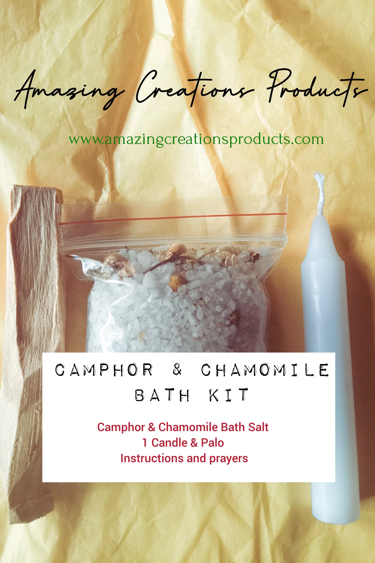 Camphor & Chamomile Kit - available at Amazing Creations Products . Grab yours for $13.00 today!
