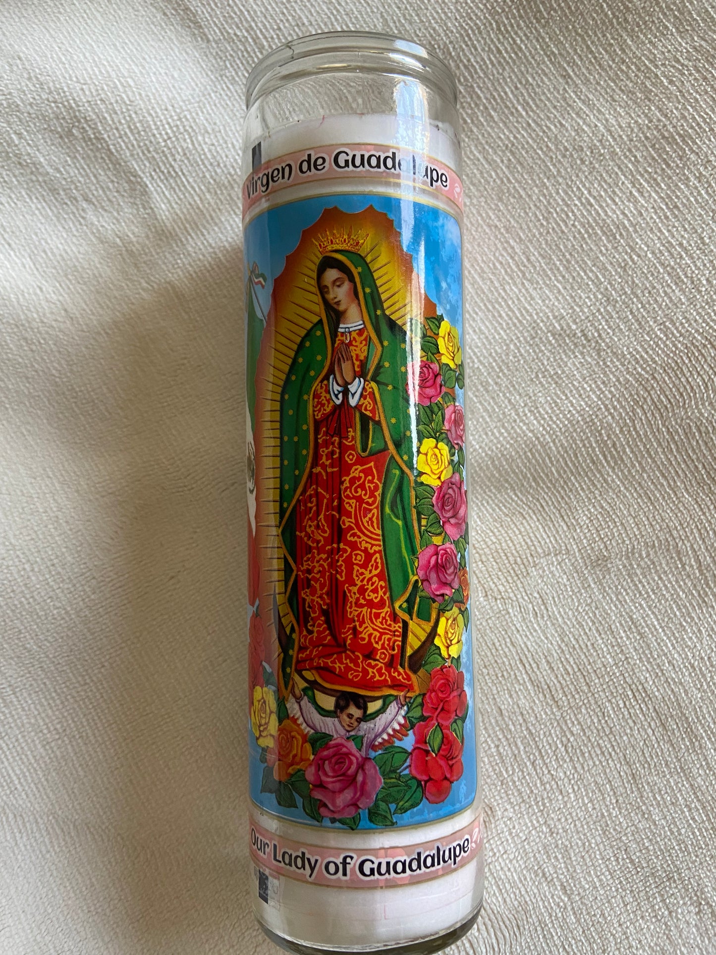 Our Lady of Guadalupe Prayer Candle - available at Amazing Creations Products . Grab yours for $5.50 today!