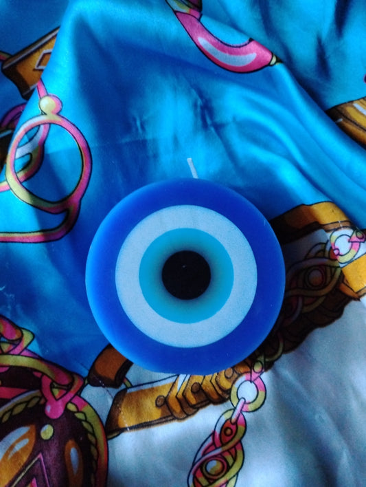 Evil Eye Round Candle