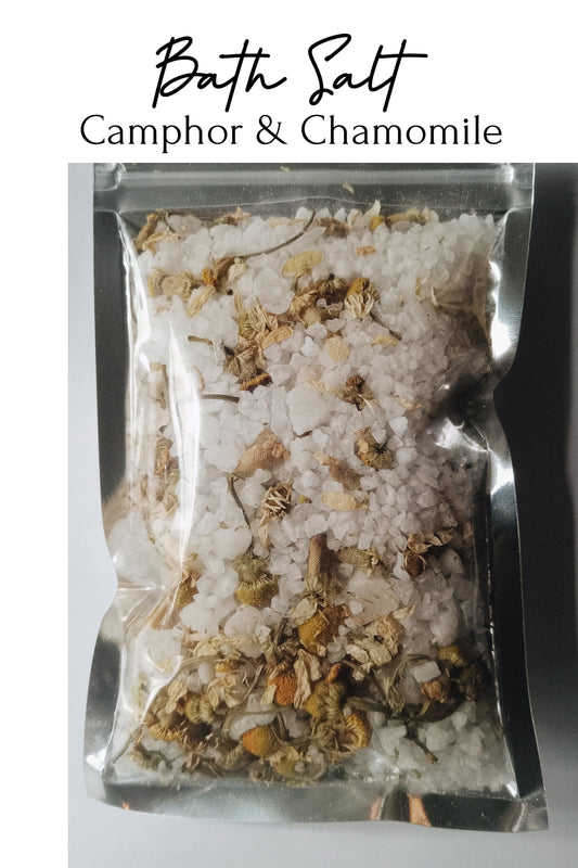  Camphor & Chamomile Bath Salt -  available at Amazing Creations Products . Grab yours for $9 today!