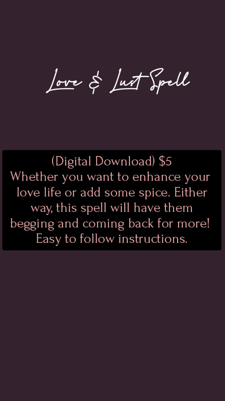  Love & Lust Spell - Spells available at Amazing Creations Products . Grab yours for $5.50 today!