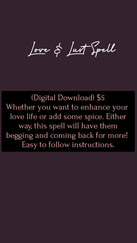  Love & Lust Spell - Spells available at Amazing Creations Products . Grab yours for $5.50 today!