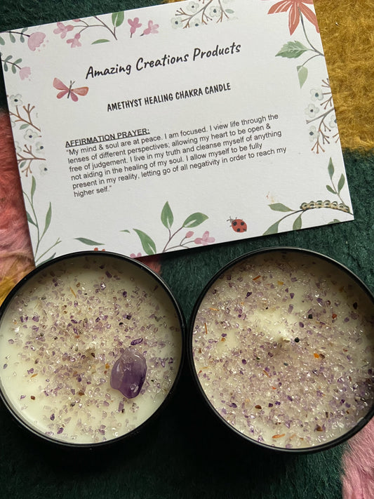  Amethyst Healing Chakra Candle -  available at Amazing Creations Products . Grab yours for $12.00 today!