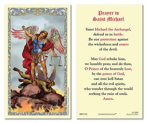  Saint Michael Prayer Card -  available at Amazing Creations Products . Grab yours for $2.00 today!
